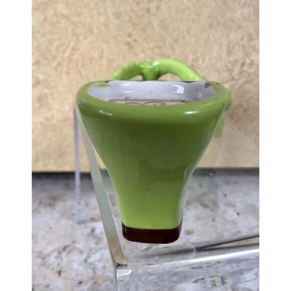 Diane's Happy Toes Tea Light Candle Holder Green Flower Thong Diane Artware 2004 - Picture 7 of 8